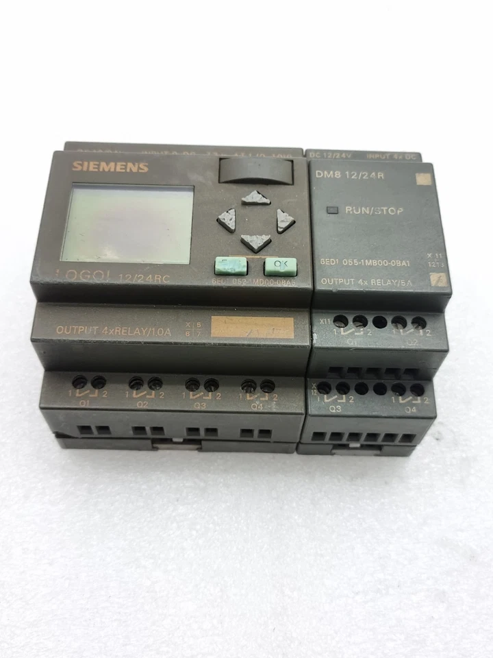 Siemens 6ED1052-1MD00-0BA5 Logo With 6ED1055-1MB00-0BA1 Expansion Module